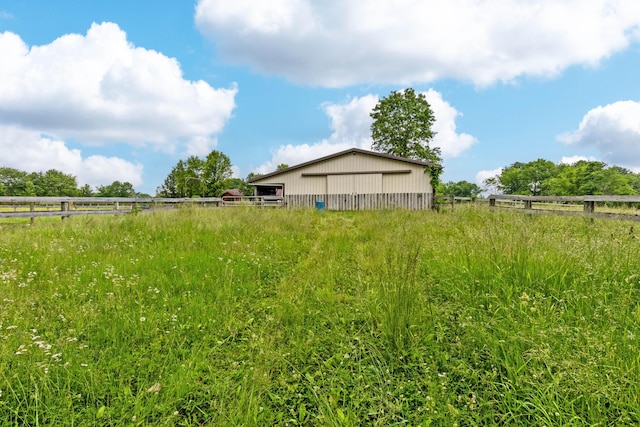 3753 Homer Rd NW, Utica, OH 43080 - view of yard featuring a pole building, an outdoor structure, and a rural view