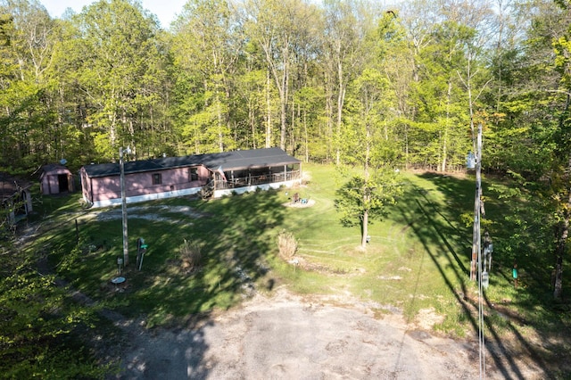 7326 State Route 19 Unit 5, Lot 105-107, Mount Gilead, OH 43338 - view of grassy yard with a view of trees