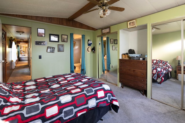 7326 State Route 19 Unit 5, Lot 105-107, Mount Gilead, OH 43338 - carpeted bedroom with a closet and a ceiling fan