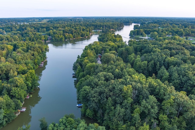 7326 State Route 19 Unit 5, Lot 105-107, Mount Gilead, OH 43338 - aerial overview of property's location with a large body of water and a heavily wooded area