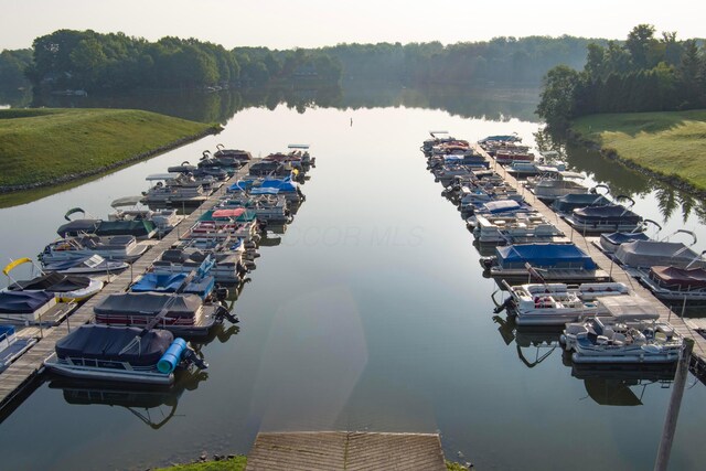 7326 State Route 19 Unit 5, Lot 105-107, Mount Gilead, OH 43338 - drone / aerial view of a nearby body of water and a forest
