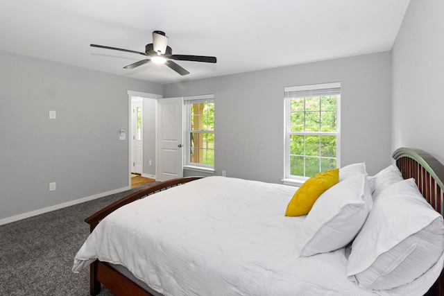 3000 State Route 257, Radnor, OH 43066 - bedroom featuring baseboards, ceiling fan, and carpet