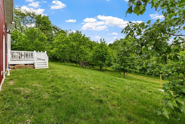 3000 State Route 257, Radnor, OH 43066 - view of green lawn with a wooden deck