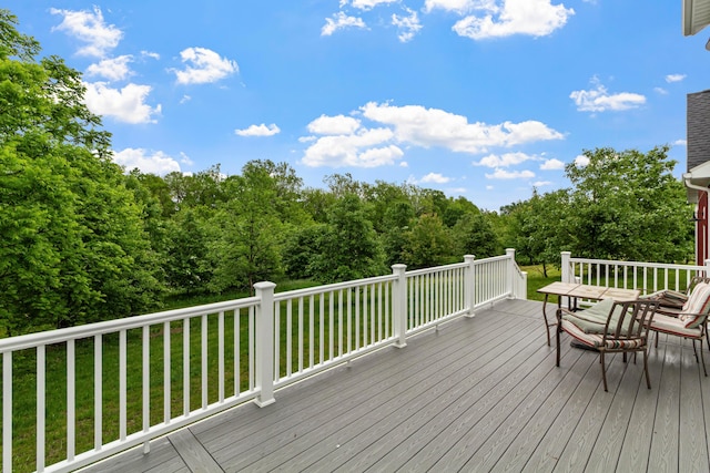 3000 State Route 257, Radnor, OH 43066 - wooden deck with a yard and a wooded view