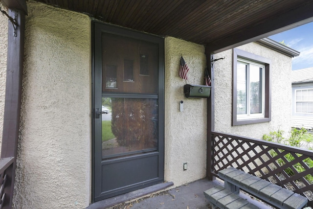 4209 Avery Rd, Hilliard, OH 43026 - view of exterior entry with stucco siding