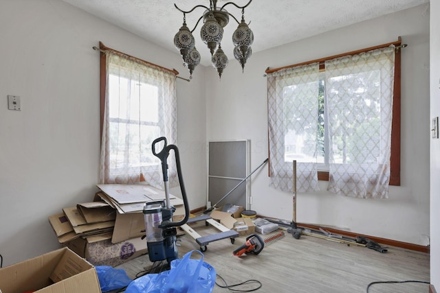 4209 Avery Rd, Hilliard, OH 43026 - workout area with plenty of natural light, wood finished floors, and baseboards
