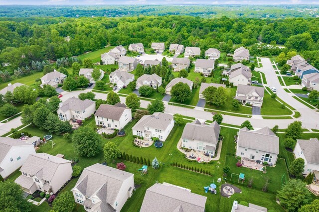 7915 Fargo Ln, Delaware, OH 43015 - aerial view of residential area with a heavily wooded area