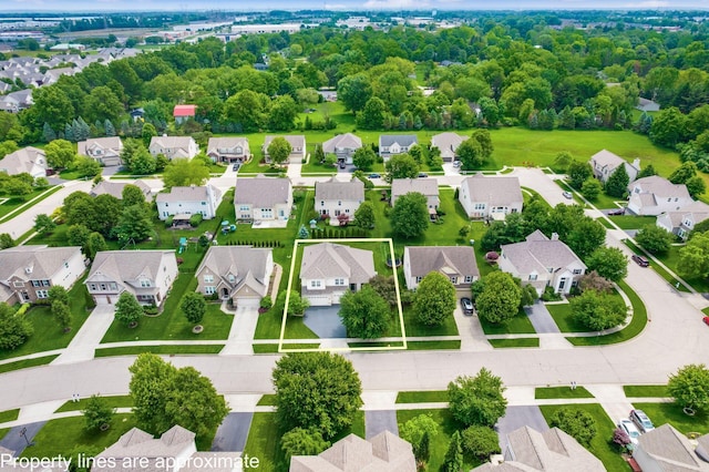 7915 Fargo Ln, Delaware, OH 43015 - aerial perspective of suburban area with property boundaries highlighted