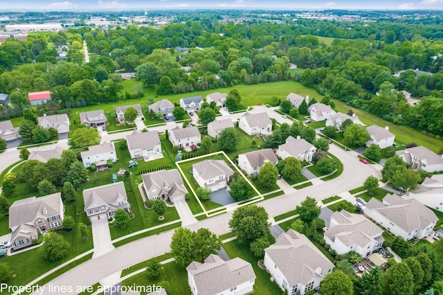 7915 Fargo Ln, Delaware, OH 43015 - aerial perspective of suburban area with property parcel outlined