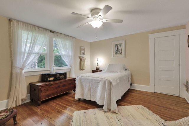 1350 Lancaster Kirkersville Rd NW, Lancaster, OH 43130 - bedroom with wood finished floors, baseboards, and ceiling fan
