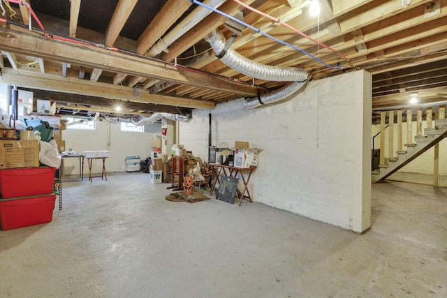1350 Lancaster Kirkersville Rd NW, Lancaster, OH 43130 - below grade area featuring stairway
