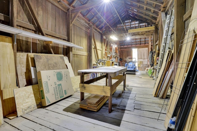 1350 Lancaster Kirkersville Rd NW, Lancaster, OH 43130 - miscellaneous room featuring vaulted ceiling and light wood-style floors