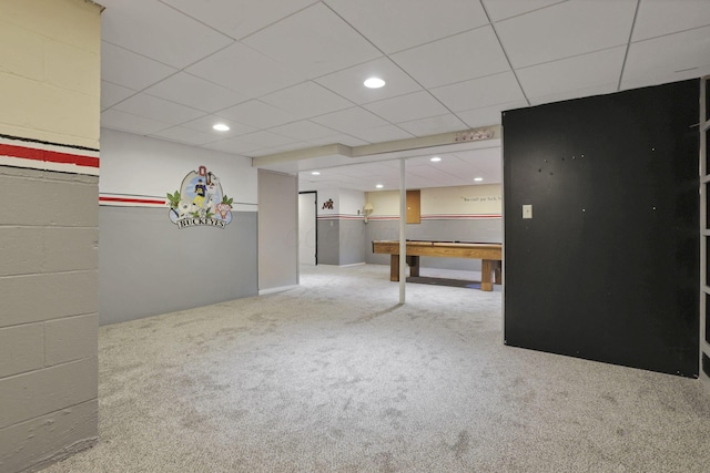 384 Sandburr Dr, Columbus, OH 43230 - spare room featuring carpet, recessed lighting, and a paneled ceiling