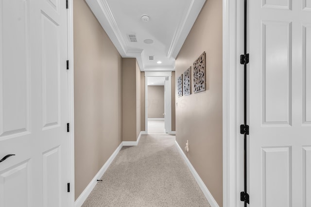 9568 Craigens Ct, Galena, OH 43021 - corridor with ornamental molding, baseboards, and carpet floors