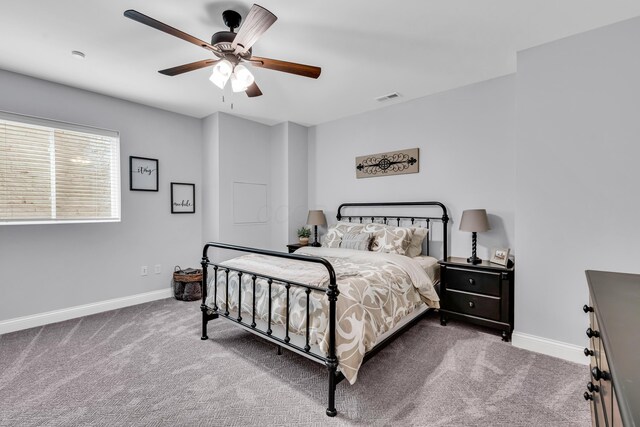 9568 Craigens Ct, Galena, OH 43021 - bedroom featuring carpet floors, baseboards, and a ceiling fan