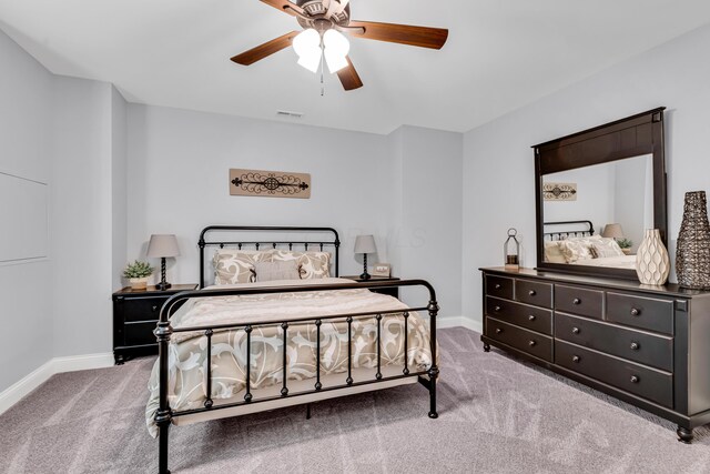 9568 Craigens Ct, Galena, OH 43021 - carpeted bedroom with baseboards and a ceiling fan