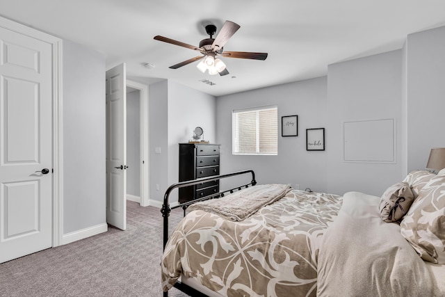 9568 Craigens Ct, Galena, OH 43021 - bedroom with carpet floors, baseboards, and a ceiling fan