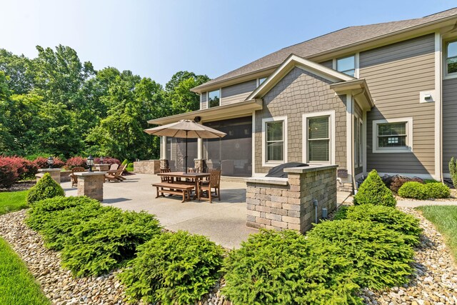 9568 Craigens Ct, Galena, OH 43021 - view of patio / terrace with a sunroom