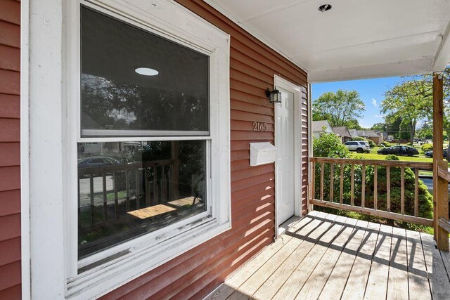 2165 Amherst Ave, Columbus, OH 43223 - view of wooden porch
