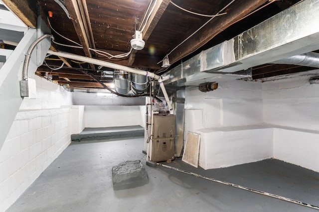 1805 Meriline Ave, Obetz, OH 43207 - unfinished basement featuring heating unit
