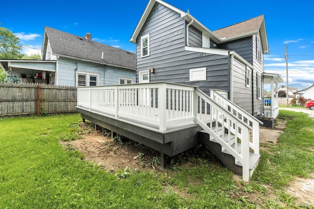 1805 Meriline Ave, Obetz, OH 43207 - rear view of house featuring a deck and roof with shingles