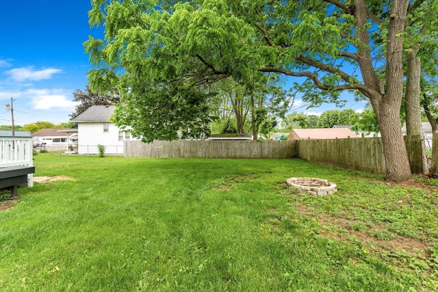 1805 Meriline Ave, Obetz, OH 43207 - view of yard with an outdoor fire pit