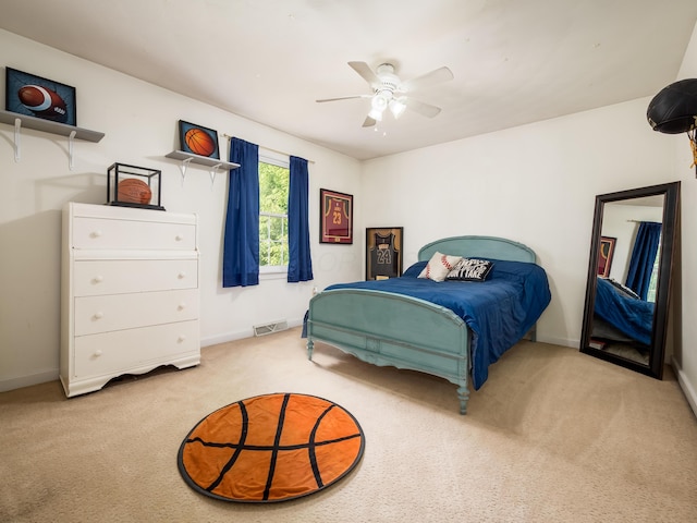 2870 Tarkman Dr, Nashport, OH 43830 - bedroom with carpet flooring, baseboards, and a ceiling fan