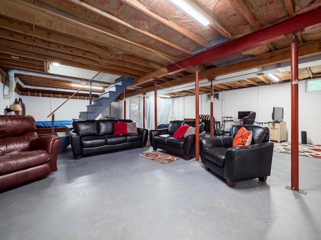 2870 Tarkman Dr, Nashport, OH 43830 - unfinished below grade area featuring stairway