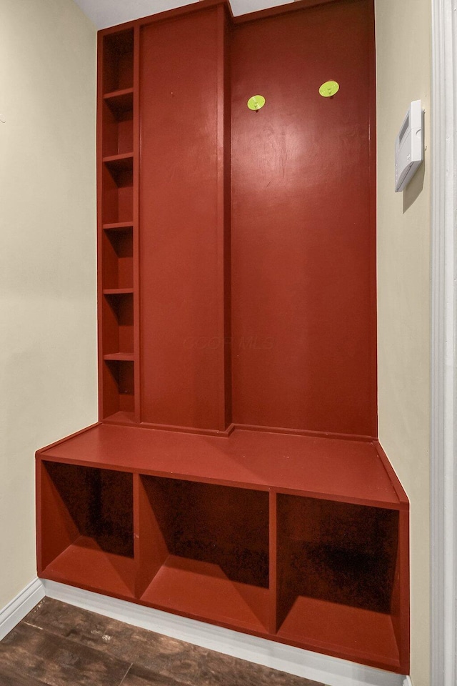 4558 Crompton Dr, Columbus, OH 43220 - mudroom with baseboards and wood finished floors