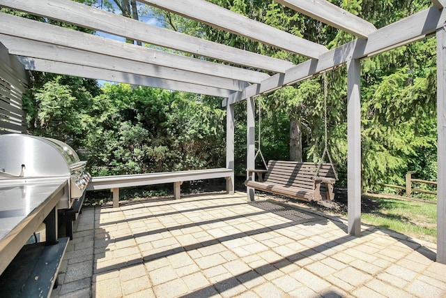 4558 Crompton Dr, Columbus, OH 43220 - view of patio with a pergola