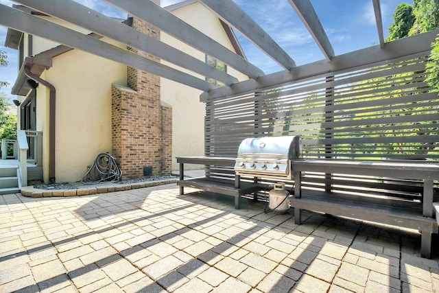 4558 Crompton Dr, Columbus, OH 43220 - view of patio / terrace with a pergola and a grill