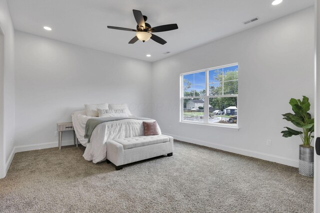 13081 Dogwood Rd NE, Thornville, OH 43076 - carpeted bedroom featuring recessed lighting, baseboards, and ceiling fan