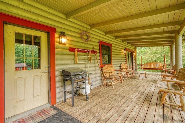 7 Whiskey Run Rd, Chillicothe, OH 45601 - porch featuring a grill
