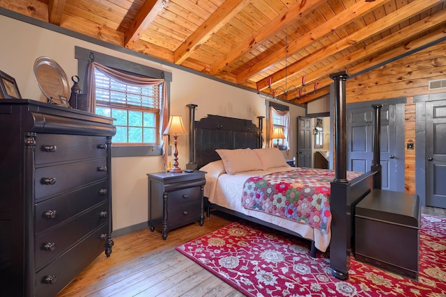 7 Whiskey Run Rd, Chillicothe, OH 45601 - bedroom featuring wood-type flooring and wooden ceiling