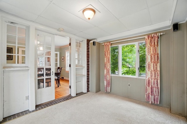 1875 King Ave, Columbus, OH 43212 - empty room with carpet floors and a paneled ceiling