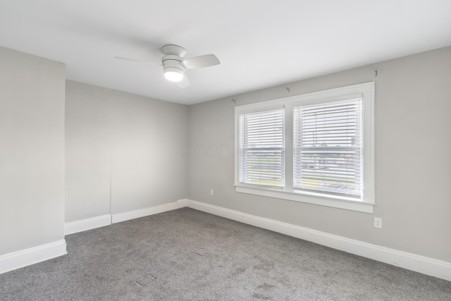 638 Stewart Ave, Columbus, OH 43206 - carpeted empty room with a ceiling fan and baseboards