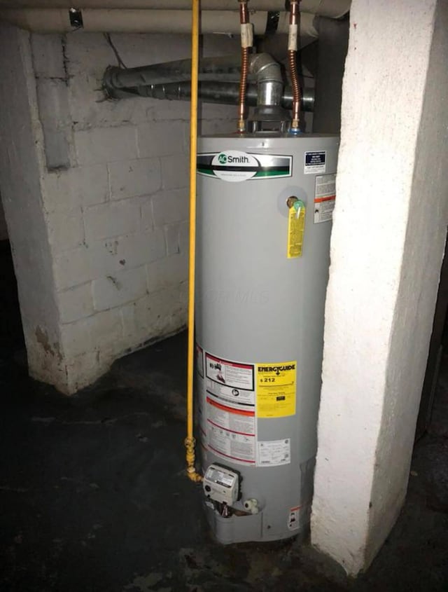 1403 Genessee Ave, Columbus, OH 43211 - utility room featuring gas water heater