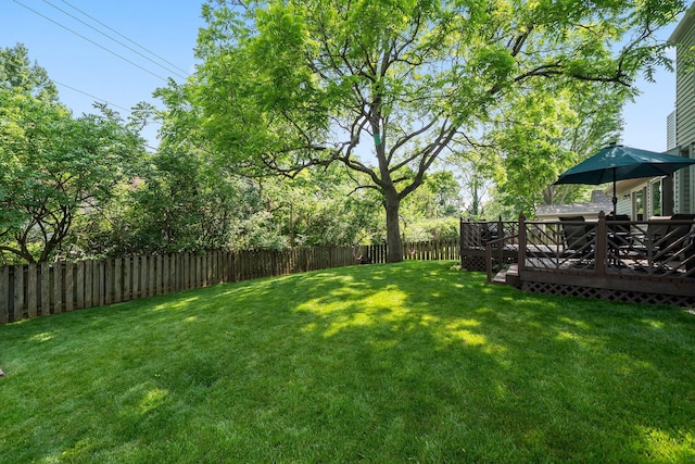 3567 Rochfort Bridge Dr, Columbus, OH 43221 - view of yard with a deck
