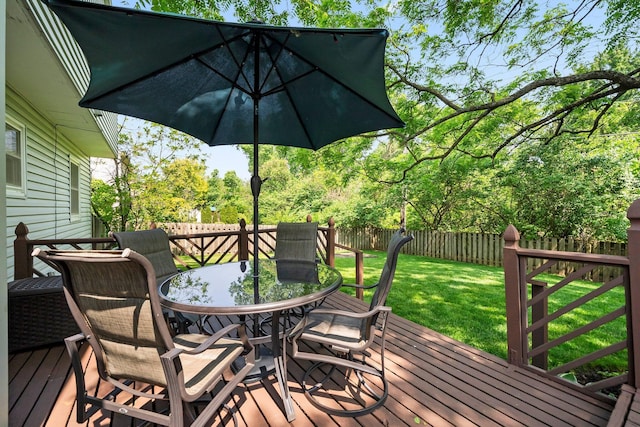 3567 Rochfort Bridge Dr, Columbus, OH 43221 - wooden deck with outdoor dining area