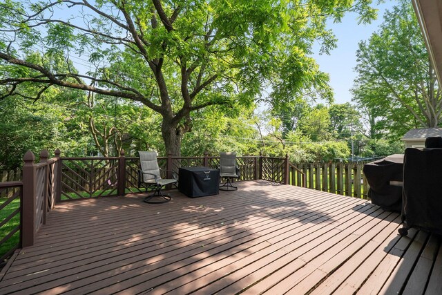 3567 Rochfort Bridge Dr, Columbus, OH 43221 - deck with view of scattered trees