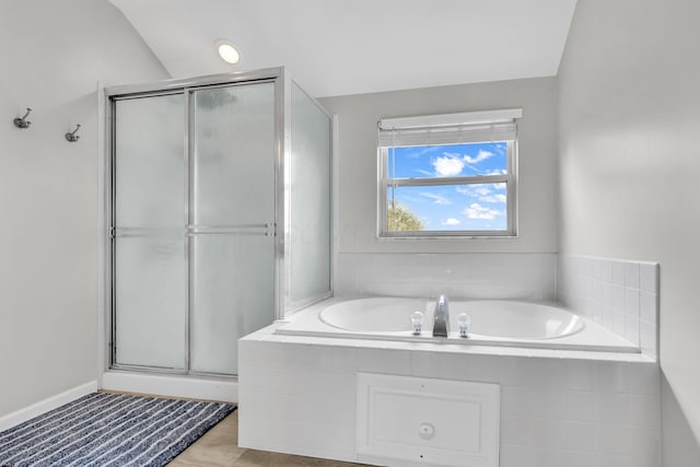 9302 Pimlico Pl, Pickerington, OH 43147 - bathroom featuring a garden tub and a shower stall
