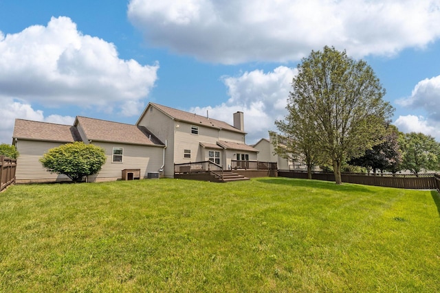 9302 Pimlico Pl, Pickerington, OH 43147 - back of house with a wooden deck and cooling unit