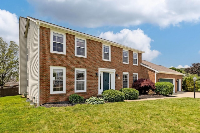 9302 Pimlico Pl, Pickerington, OH 43147 - colonial home with a garage, brick siding, and concrete driveway