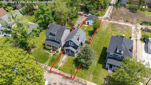 452 N Ohio Ave, Columbus, OH 43203 - aerial view of residential area with property boundaries highlighted