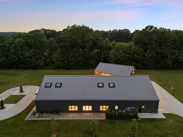 3226 Bean Oller Rd, Delaware, OH 43015 - aerial view at dusk of a forest view