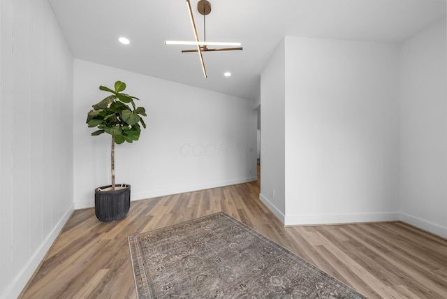 3226 Bean Oller Rd, Delaware, OH 43015 - unfurnished room with wood finished floors, baseboards, and recessed lighting