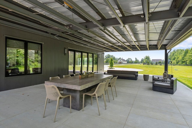 3226 Bean Oller Rd, Delaware, OH 43015 - view of patio featuring a hot tub and exterior bar