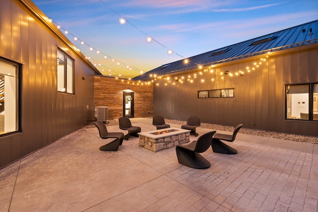 3226 Bean Oller Rd, Delaware, OH 43015 - view of patio / terrace featuring a fire pit