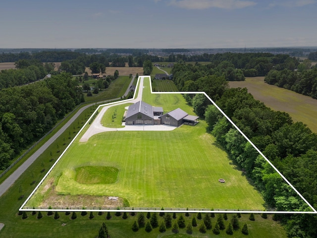 3226 Bean Oller Rd, Delaware, OH 43015 - overview of rural landscape featuring property boundaries highlighted