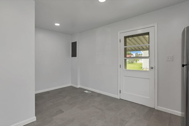 46 S 24th St, Newark, OH 43055 - spare room with baseboards, recessed lighting, and electric panel